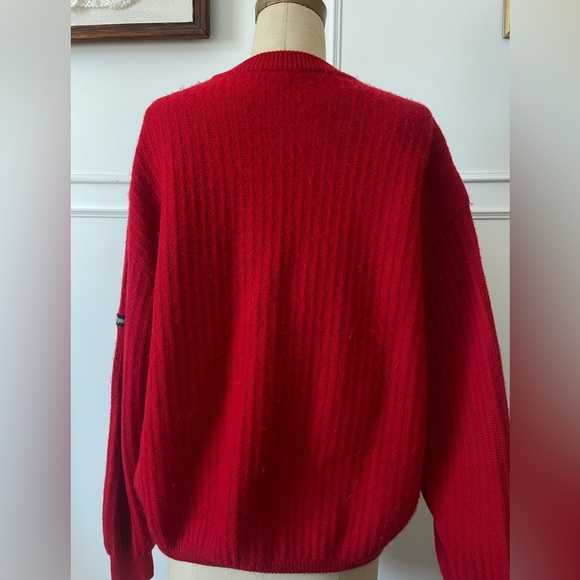 Red Cable Knit Sweater - Picture 6 of 6